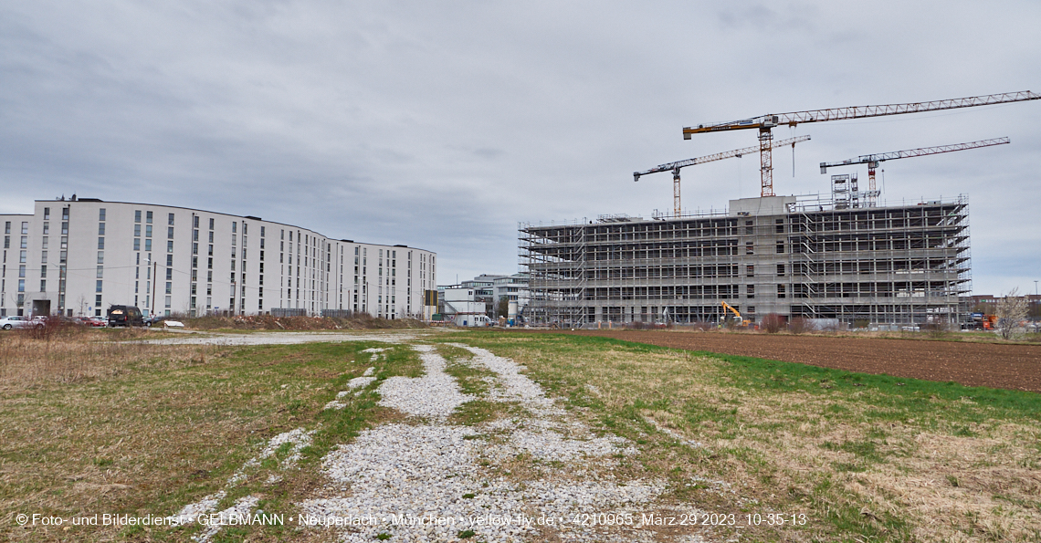 29.03.2023 - Baustelle REVO und Umgebung in Neuperlach